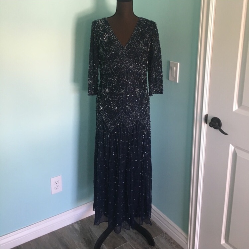 Pisarro Nights Beaded Dress 8p